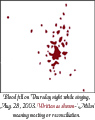 Blood on floor fell on Aug28,2003 night